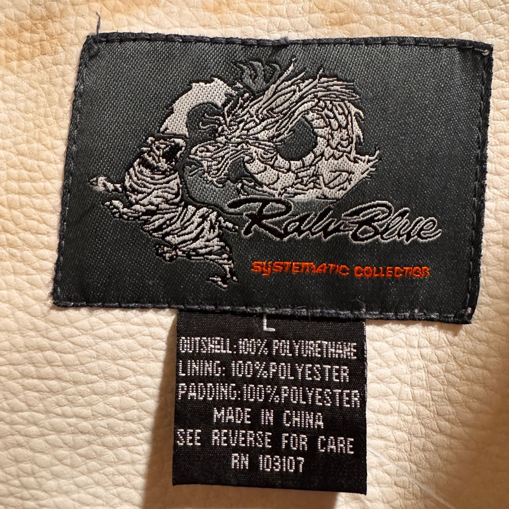 Cream Bomber Jacket with Dragon Embroidery - Picture 2 of 16